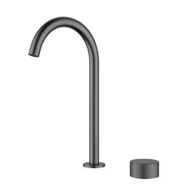 Ikon Soko Fluted Gun Metal Kitchen Mixer Tap - HYB77-108GM