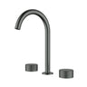 Ikon Soko Fluted Gun Metal Basin Tap Set - HYB77-9904GM