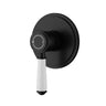 Ikon Clasico Hampton Matte Black Wall Mixer - Ceramic Handle, Rough-In Body Included