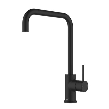 Ikon Hali Matte Black Kitchen Sink Mixer Tap, front view