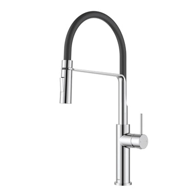 Ikon Hali Chrome Pull Out Kitchen Sink Mixer Tap, front view