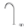 Ikon Hali Chrome Gooseneck Kitchen Sink Mixer Set, front view