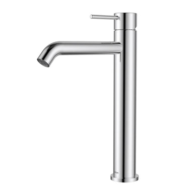 Ikon Hali Chrome Tall Basin Mixer Tap, front view