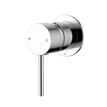 Ikon Hali Chrome Shower Wall Mixer 60mm Cover Plate, front view