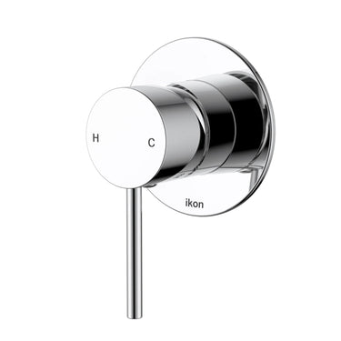Ikon Hali Chrome Shower Wall Mixer, front view