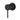 Ikon Hali Matte Black Shower Wall Mixer 60mm Cover Plate, front view