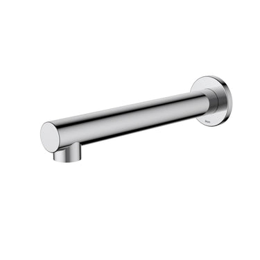Ikon Hali Chrome Bath Spout 192mm Straight, front view