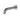 Ikon Hali Brushed Nickel Bath Spout 175mm Curved, front view