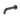 Ikon Hali Gun Metal Bath Spout 175mm Curved, front view