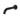 Ikon Hali Matte Black Bath Spout 175mm Curved, front view