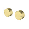 Ikon Hali Brushed Gold Shower Wall Taps, front view