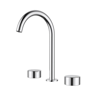 Ikon Hali Chrome Basin Tap Set, front view