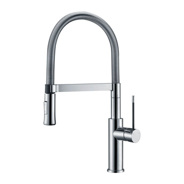 Ikon Scotia Chrome Pull-Out Kitchen Sink Mixer, front view