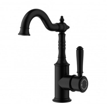 Ikon Clasico Tall Basin Mixer Matte Black - RJ Bathroom