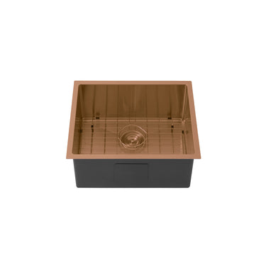 Kliff 440x440mm Brushed Bronze single bowl kitchen sink