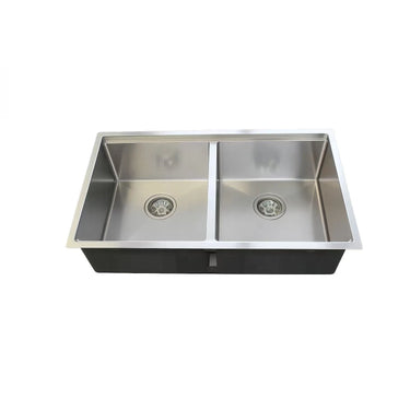 Kliff 820x450mm Stainless Steel double bowl kitchen sink