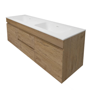 Camden 1500mm Timber Wall Hung Vanity Prime Oak - RJ Bathroom