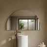 Arco 1200x800mm half moon arch frameless pencil edge mirror