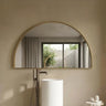 Arco 1200x800mm Brushed Gold half moon arch framed mirror