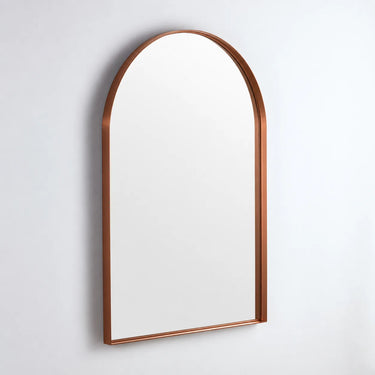 Arco 600x900mm Brushed Copper arch framed mirror