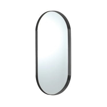 Ellips 600x1500mm Gun Metal oval pill framed mirror