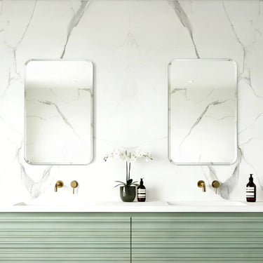 Rectta 450x600mm rectangular frameless bevelled edge mirror