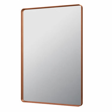 Rectta 900x750mm Brushed Copper rectangular framed mirror
