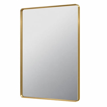 Rectta 900x750mm Brushed Gold rectangular framed mirror
