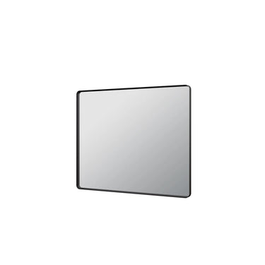 Rectta 900x750mm Matte Black rectangular framed mirror