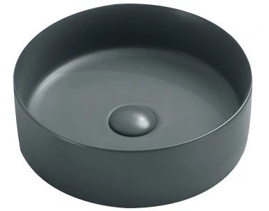 Luna 300mm Round Above Counter Gum Metal Grey Basin - RJ Bathroom