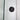 Matte Black round recessed handle on a frameless sliding shower door