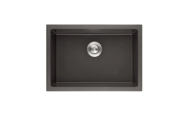 Matte Black Granite Single Bowl Laundry Kitchen Sink 730x460mm - RJ Bathroom