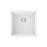 Matte White Granite Single Bowl Laundry Kitchen Sink 381x457mm - RJ Bathroom