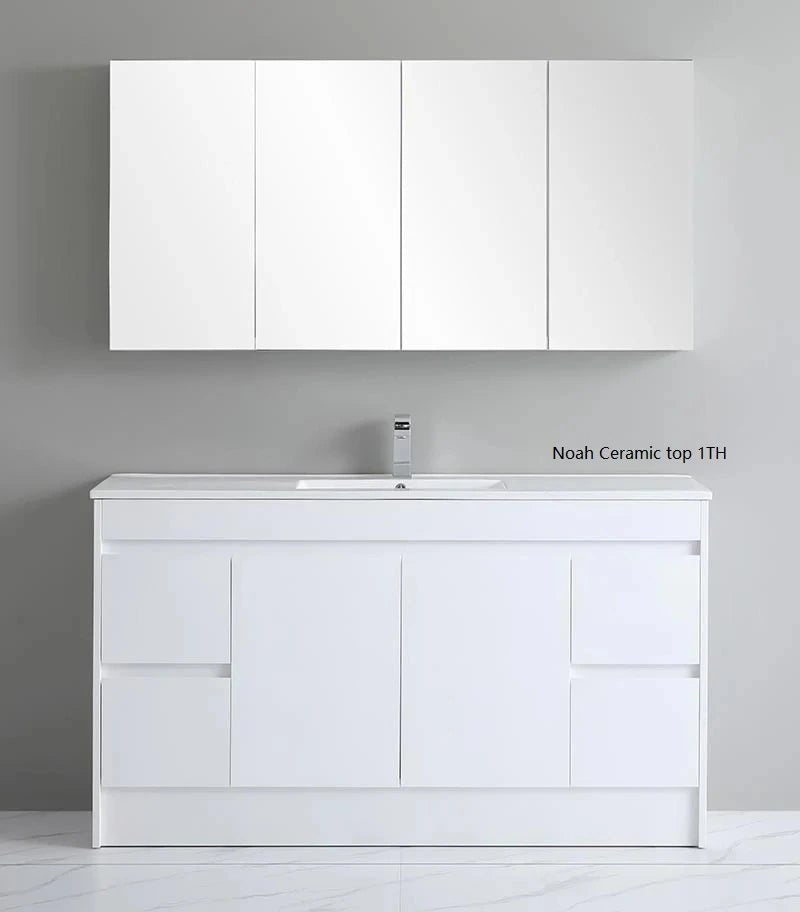 Milano PVC Waterproof 1500mm Vanity Carrara Stone Top - RJ Bathroom