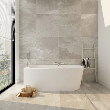 Nova 1700mm Ultra - Thin Left Corner Back to Wall Bathtub - RJ Bathroom