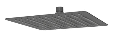 Nova Square Stainless Steel Rain Shower Head 250mm Gun metal - RJ Bathroom