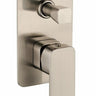 Nova Wall Mixer with Top Diverter Brushed Nickel - RJ Bathroom
