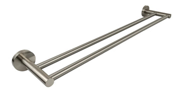 Otus Double Towel Rail 750mm Brushed Nickel - RJ Bathroom