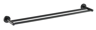 Otus Double Towel Rail 750mm Matt Black - RJ Bathroom