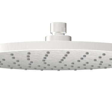 Otus Round Plastic Rainfall Shower Head 250mm Brushed Nickel - RJ Bathroom