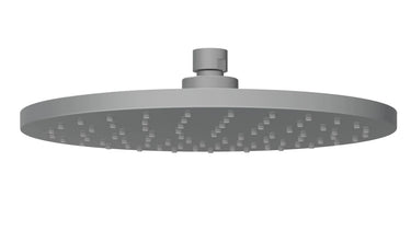 Otus Round Plastic Rainfall Shower Head 250mm Gunmetal - RJ Bathroom