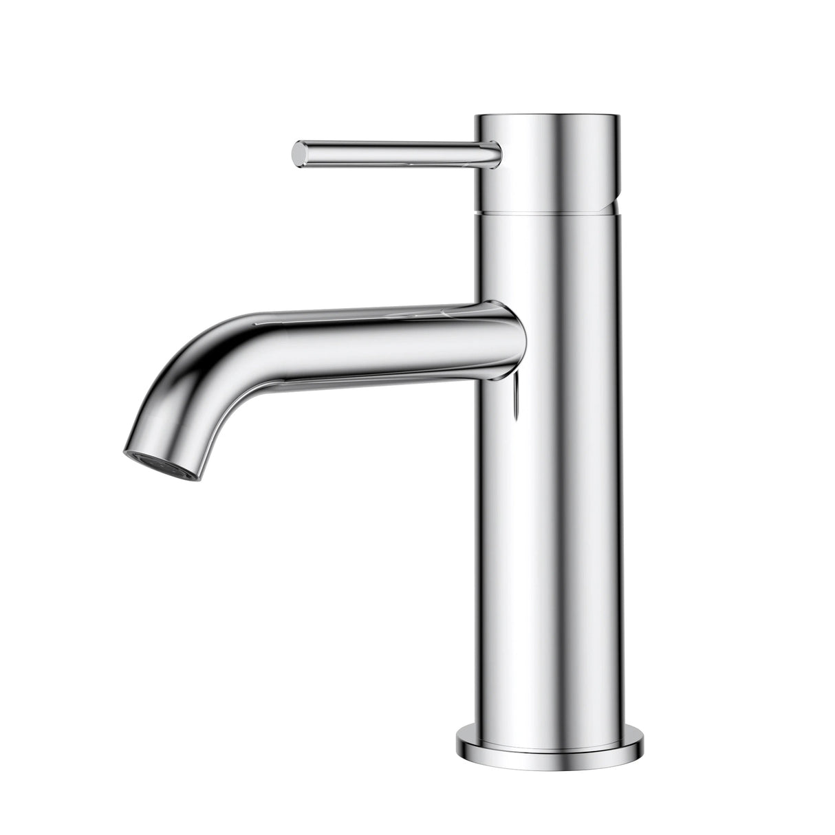 Otus Slimline SS Basin Mixer Curved Spout Chrome - RJ Bathroom