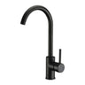 Otus Matte Black Gooseneck Kitchen Sink Mixer, front view