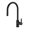 Otus Matte Black Pull-Out Kitchen Sink Mixer, front view