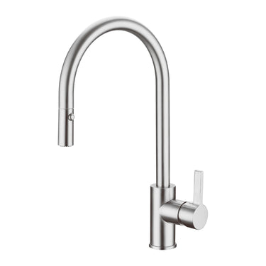 Otus Chrome Pull-Out Kitchen Sink Mixer, front view