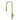 Aziz Brushed Gold Pull-Out Kitchen Sink Mixer, front view