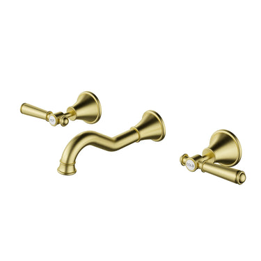 Ikon Clasico Hampton Brushed Gold Bath Tap Set