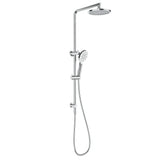 Twin Shower Rail Set Chrome Cora SS 200mm Head