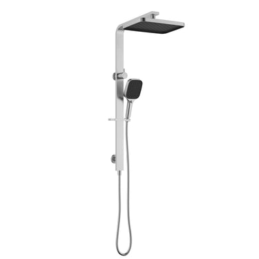 Ikon Ceram Brushed Nickel twin shower set
