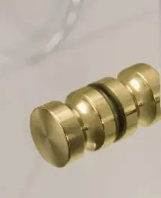 Covey Brushed Gold Semi Frameless Wall to Wall Pivot Door Shower Screen - RJ Bathroom